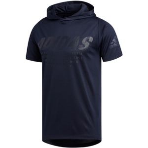 adidas Men's Short Sleeve Hooded T Shirt
